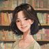 林晓悦，BL漫画精选主编，短发女性，温柔笑容，背景为书架与漫画册