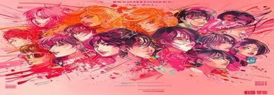 2026年bl漫画年中盘点封面图，多款热门bl漫画封面拼贴，玫红粉色渐变背景，充满二次元活力气息